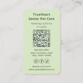 Profesional Senior Dog Sitter Dog Physical Therapy 名刺 (裏面)