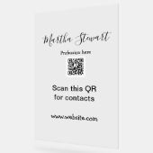 Profession add QR code details website company bus アクリルサイン (傾斜)