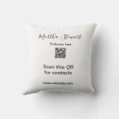 Profession add QR code details website company bus クッション (裏面)
