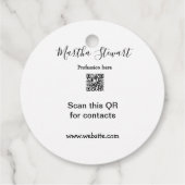 Profession add QR code details website company bus フェイバータグ (裏面)