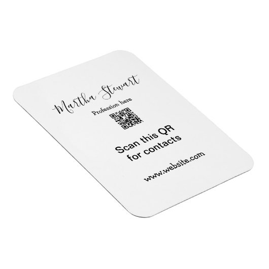 Profession add QR code details website company bus マグネット (右側)