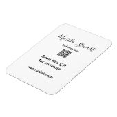 Profession add QR code details website company bus マグネット (左側)