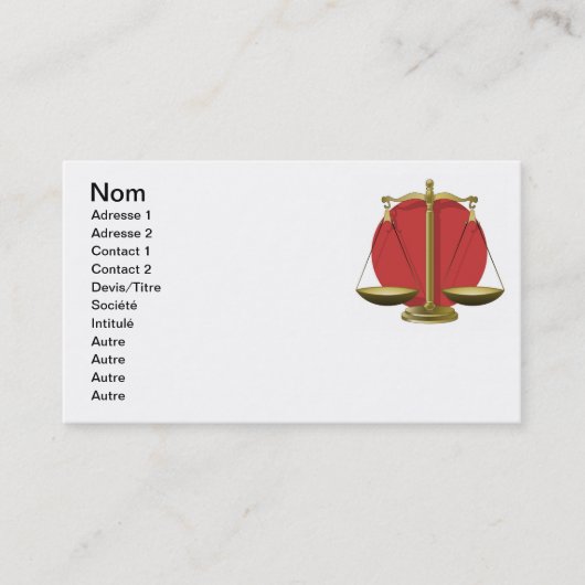 Profession avocat 名刺 (正面)
