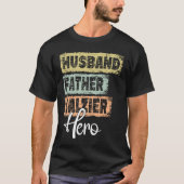 Profession dad hero father Glazier  1 Tシャツ (正面)