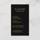 Professional 3D Gold Caduceus Medical Emblem 名刺 (裏面)