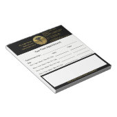 Professional 3D Gold Medical Caduceus Appointment ノートパッド (アングル)