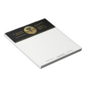 Professional 3D Gold Medical Caduceus Emblem ノートパッド (アングル)