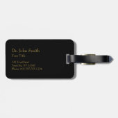 Professional 3D Gold Medical Caduceus Emblem ラゲッジタグ (裏面横)