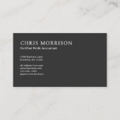 Professional Accountant CPA Tax Preparer  名刺 (裏面)