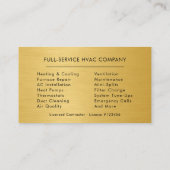 Professional Air Conditioning Cooling HVAC  名刺 (裏面)