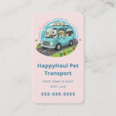 Professional Animal Transport Pet Taxi Chauffeur 名刺 (正面)