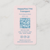 Professional Animal Transport Pet Taxi Chauffeur 名刺 (裏面)