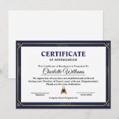 Professional Appreciation Certificate Wall Art エンクロージャーカード (正面/裏面)