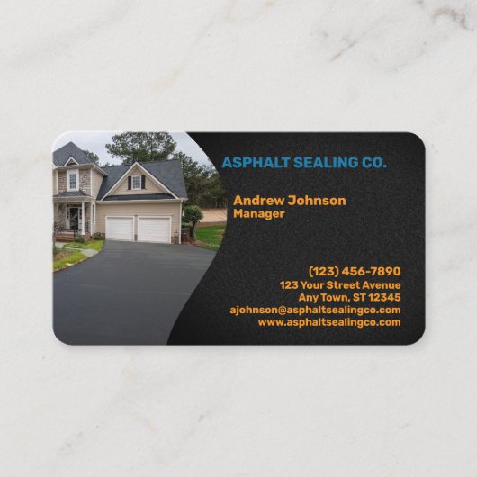 Professional Asphalt Driveway Sealing Company 名刺 (正面)