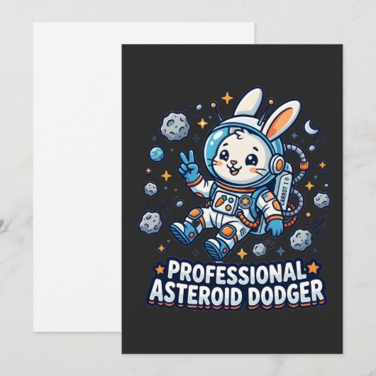 Professional Asteroid Dodger Bunny 招待状 (正面/裏面)