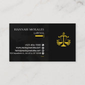 Professional Attorney Business Card | Lawyer  名刺 (裏面)