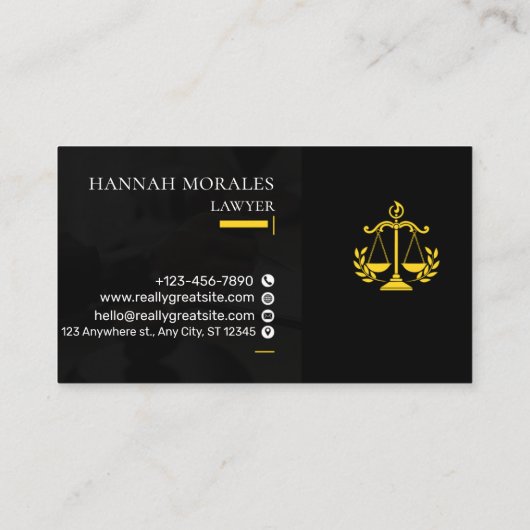 Professional Attorney Business Card | Lawyer  名刺 (裏面)