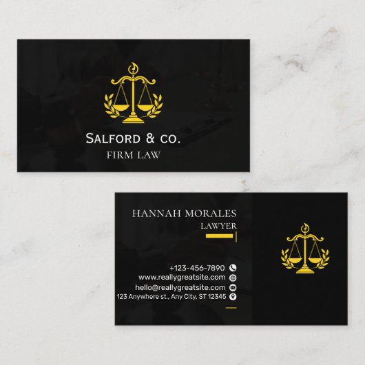 Professional Attorney Business Card | Lawyer  名刺 (正面/裏面)