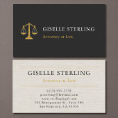 Professional Attorney Law Firm Linen Gold 名刺
