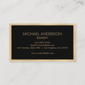 Professional Bakery Pastry Chef Black Gold 名刺 (裏面)