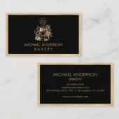 Professional Bakery Pastry Chef Black Gold 名刺 (正面/裏面)