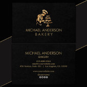 Professional Bakery Pastry Chef Black Gold 名刺