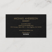 Professional Bakery Pastry Chef Black Gold         名刺 (裏面)