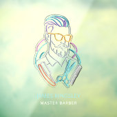 Professional Barber Haircut Shave Grooming Stylish ウィンドウサイン (シート3)