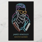 Professional Barber Haircut Shave Grooming Stylish チラシ (正面)