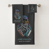 Professional Barber Haircut Shave Grooming Stylish バスタオルセット (インサイチュ)