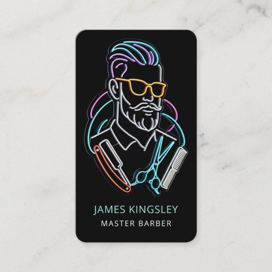 Professional Barber Haircut Shave Grooming Stylish 名刺 (正面)