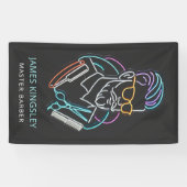 Professional Barber Haircut Shave Grooming Stylish 横断幕 (横)