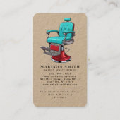 Professional Barber Minimalist Barbershop Rustic 名刺 (裏面)