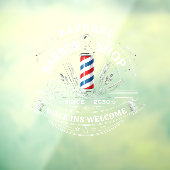 Professional Barber Shop ガラスステッカー – カスタムデザイン (シート3)