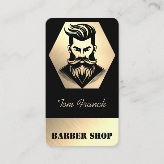 Professional Barber Shop black&Gold  名刺 (正面)