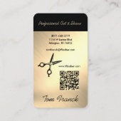 Professional Barber Shop black&Gold  名刺 (裏面)