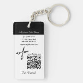 Professional Barber Shop black&white キーホルダー (裏面)