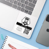 Professional Barber Shop black&white シール (ノートパソコンとiPhone)