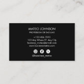 Professional Black Add your logo 名刺 (裏面)