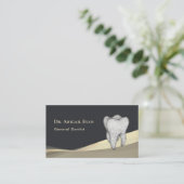 Professional Black and Gold 3D Tooth Icon Dentist 名刺 (スタンド正面)