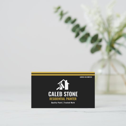 Professional Black and Gold Residential Painter 名刺 (スタンド正面)