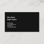 Professional Black and White Minimalist  名刺 (裏面)