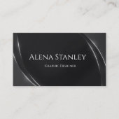 Professional Black and White Minimalist  名刺 (正面)