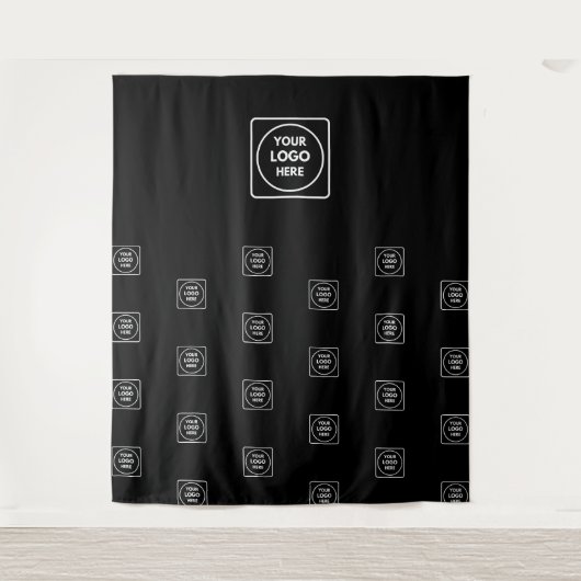 Professional Black Backdrop Custom Business  タペストリー (正面)