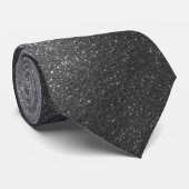 Professional Black Glitter Ombre Sparkle Groom ネクタイ (ロール)