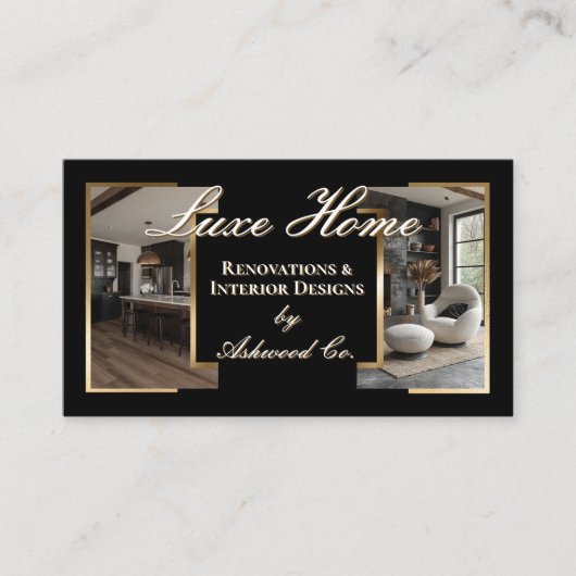 Professional Black Gold Home Remodeling Contractor 名刺 (正面)