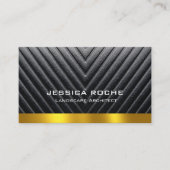 Professional Black & Gold Landscape Architect QR  名刺 (正面)