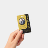 Professional Black Gold Media Press Pass ID Badge バッジ (Handheld)