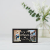 Professional Black Gold Real Estate Agent Photo 名刺 (スタンド正面)