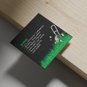 Professional Black Green Lawn Care & Landscaping  スクエア名刺